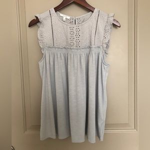 Adorable Light Blue/Gray Blouse